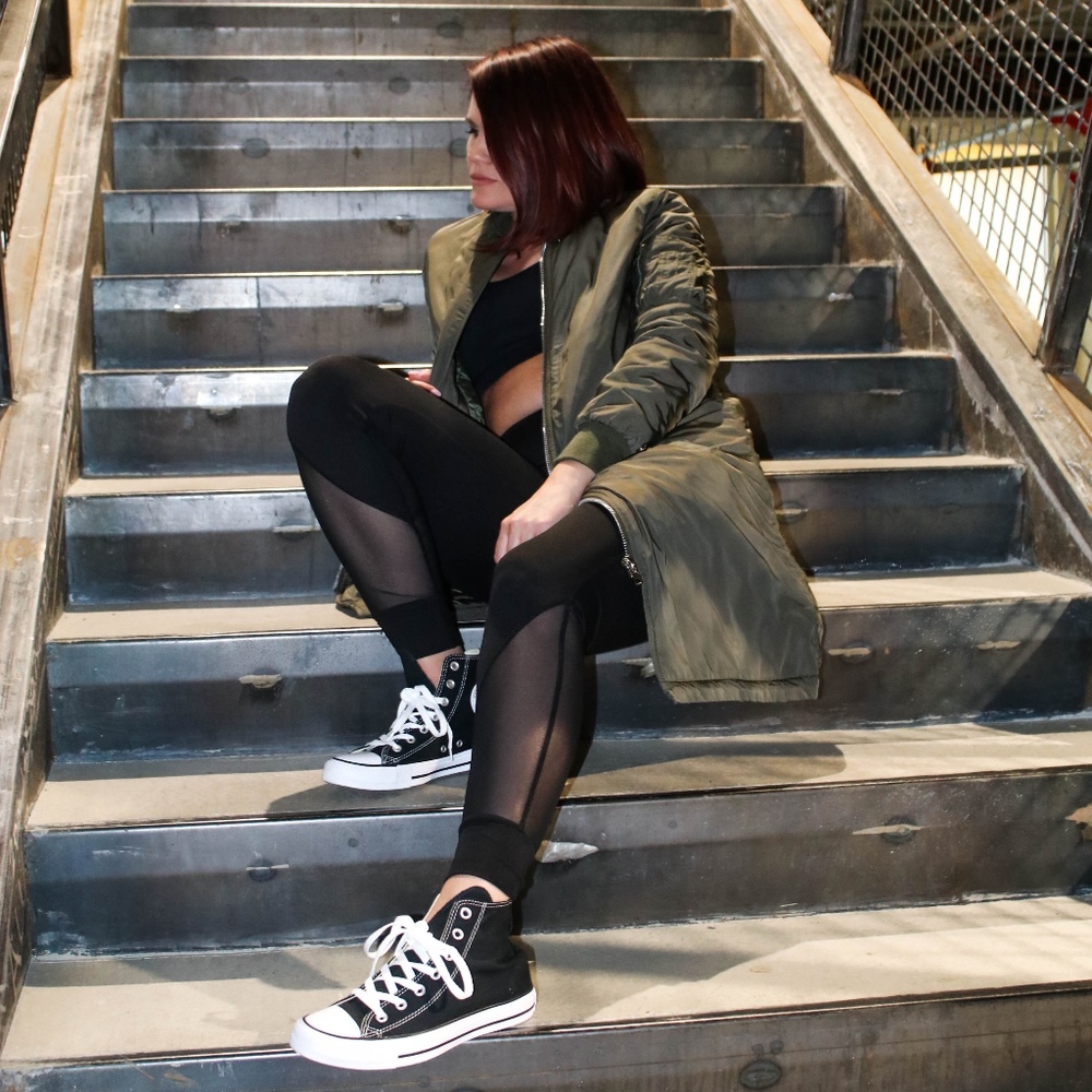 LONG LINE BOMBER JACKET - Picture 2 of 5